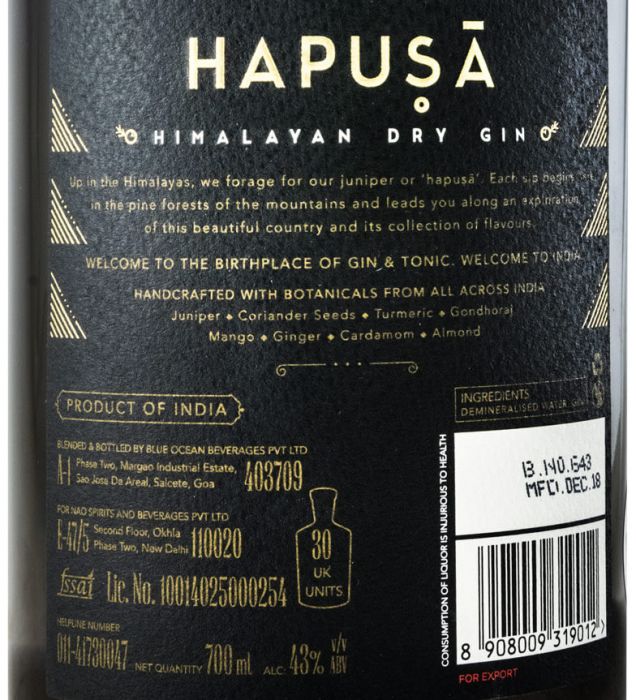 Gin Hapusa Himalayan Dry