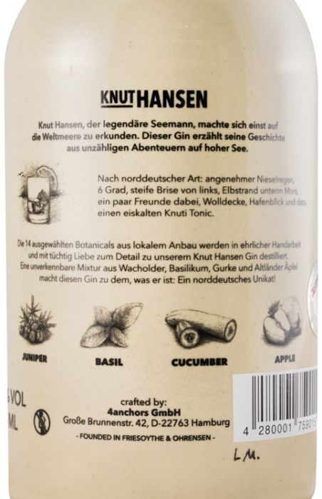 Gin Knut Hansen Dry 50cl