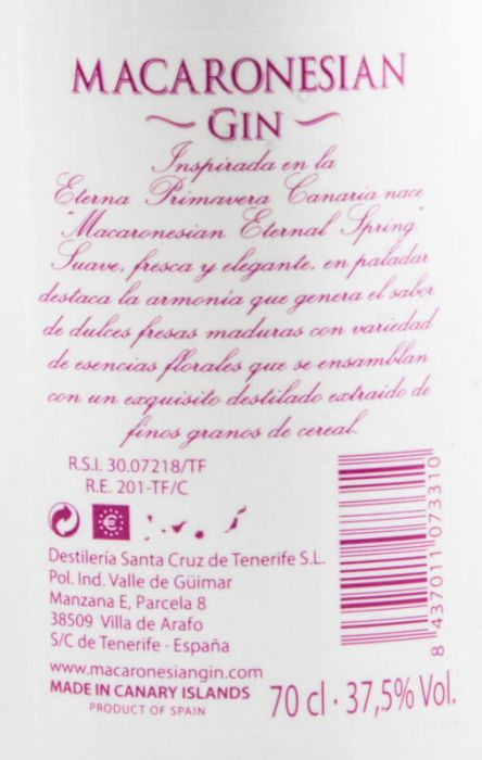 Gin Macaronesian Eternal Spring Morango