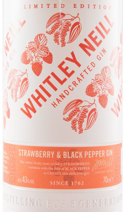 Gin Whitley Neill Strawberry & Black Pepper Edição Limitada