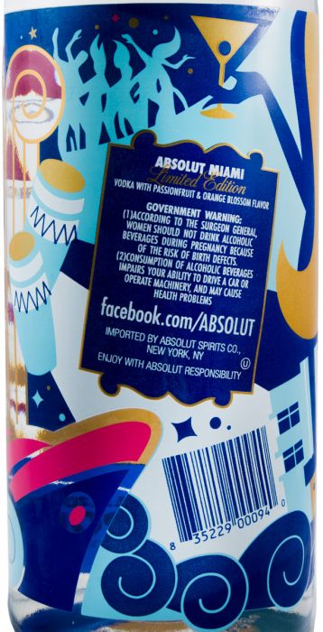 Vodka Absolut Miami Limited Editon 1L