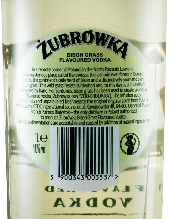Vodka Żubrówka Bison Grass 1L