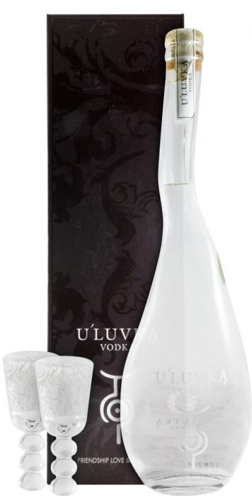 Vodka Uluvka w/2 Glasses
