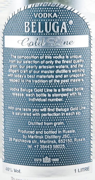 Vodka Beluga Gold Line 1L