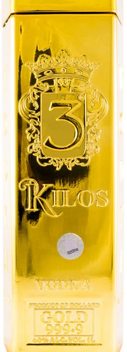 Водка 3 Kilos Золото 999.9 1 л