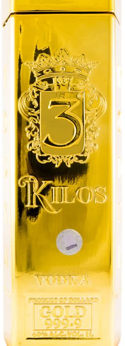 Vodka 3 Kilos Gold 999.9 1L