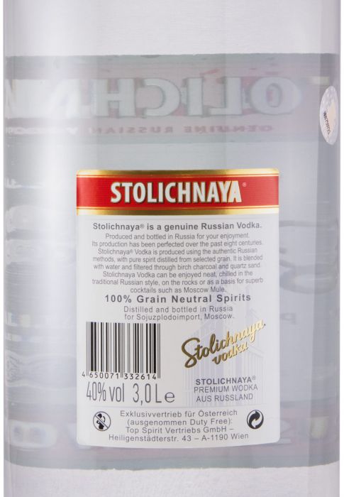 Vodka Stolichnaya 3L