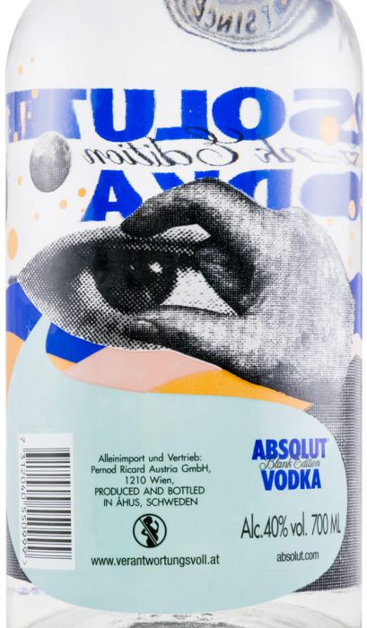 Vodka Absolut Blank Edition Of Mario Wagner
