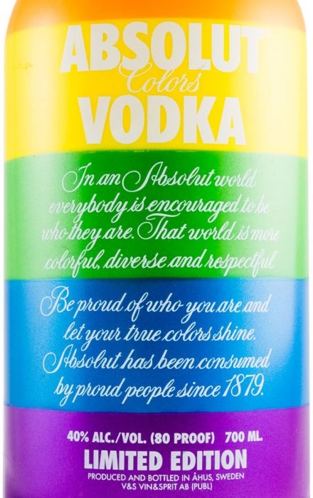 Vodka Absolut Colors Raibow A Second Skin
