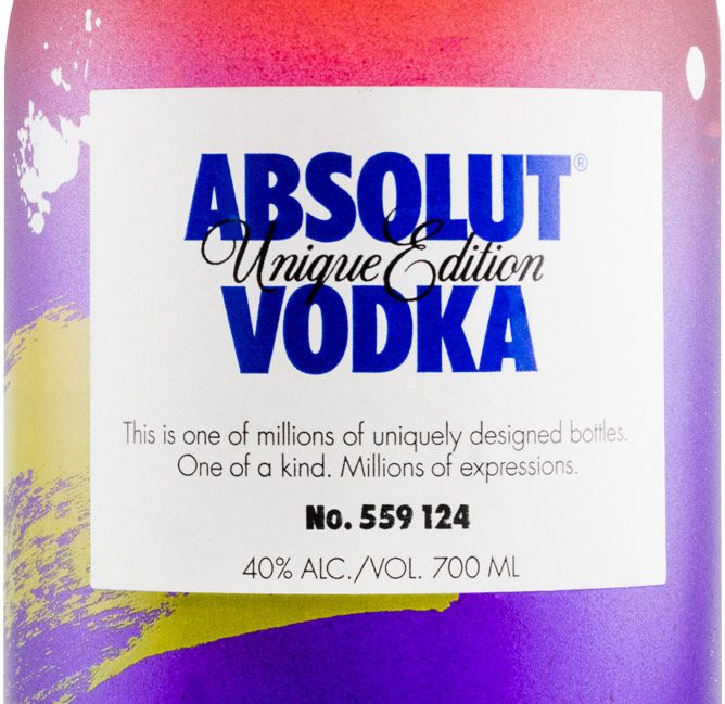 Vodka Absolut Unique Edition Roxo