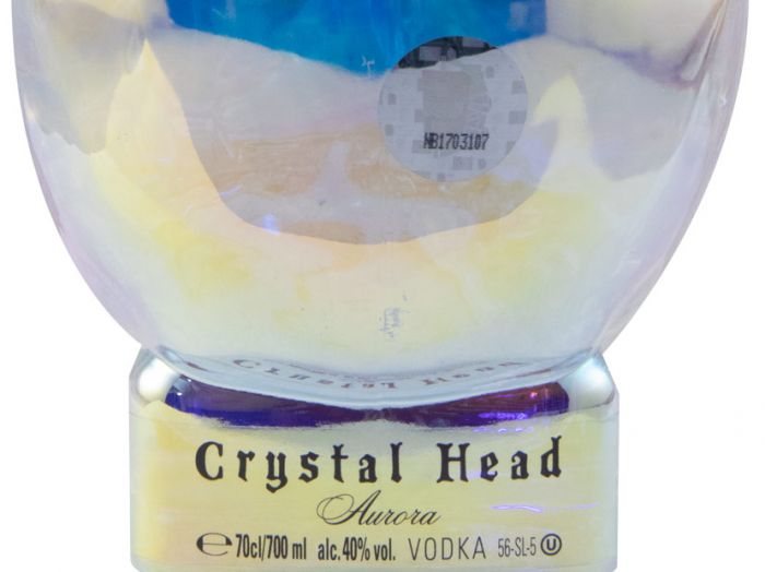 Vodka Crystal Head Aurora w/4 Shotglasses