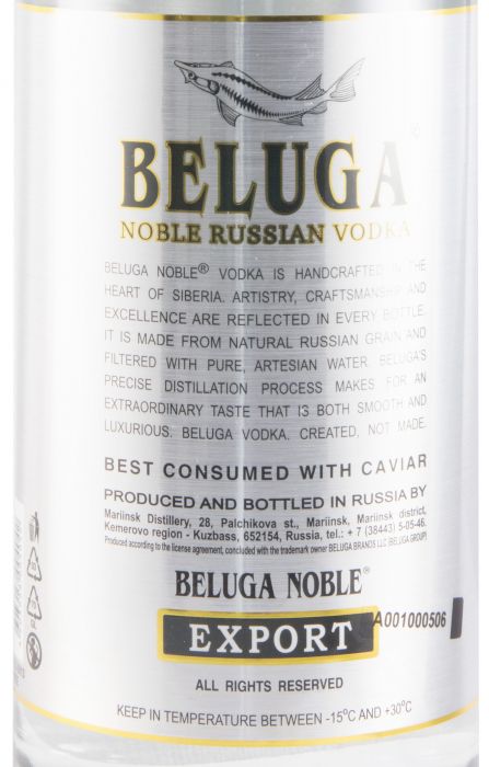 Vodka Beluga Export Noble 1.5L