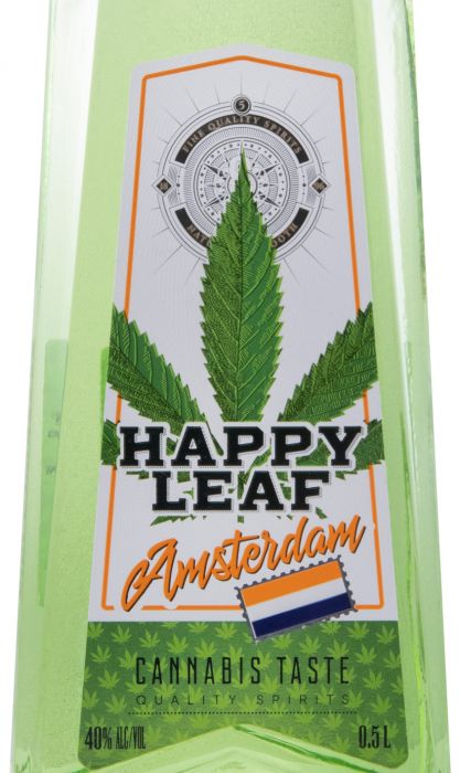 Vodka Happy Leaf Amsterdam Cannabis Taste 50cl