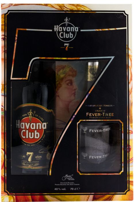 Rum Havana Club 7 anos c/Copo + Fever-Tree Ginger Beer