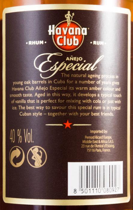 Rum Havana Club Añejo Especial