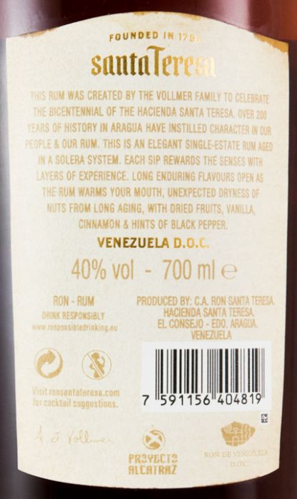 Rum Santa Teresa 1796