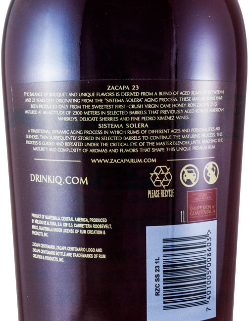 Rum Zacapa 23 years Centenário 1L