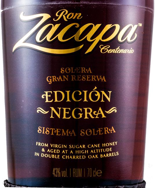 Rum Zacapa Centenario Solera Edición Negra