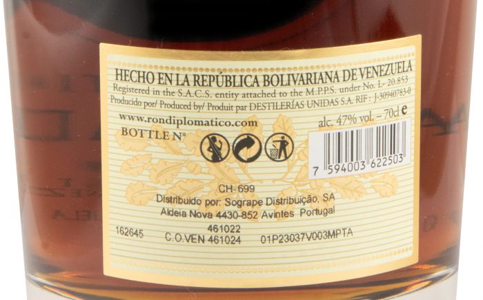 Rum Diplomático Ambassador