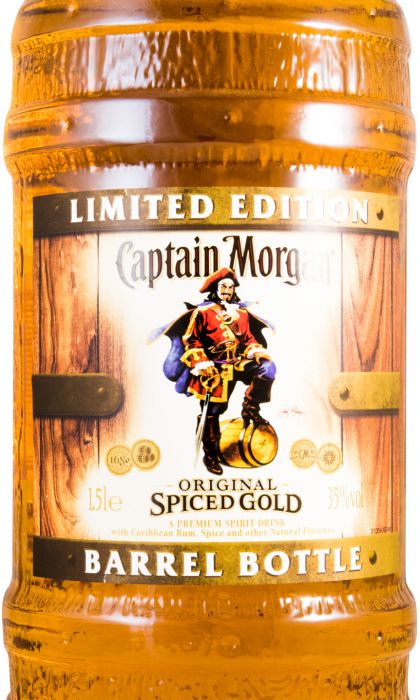 Rum Captain Morgan Spiced Gold Barrel Bottle 1,5L