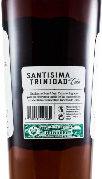 Rum Santisima Trinidad 15 anos
