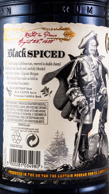 Rum Captain Morgan Black Spiced 1L