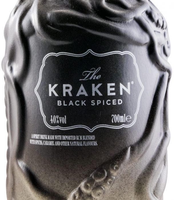 Rum Kraken Black Spiced Edição Limitada (garrafa em cerâmica cinzenta)