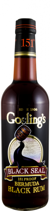 Rum Goslings 151 Proof Black Seal