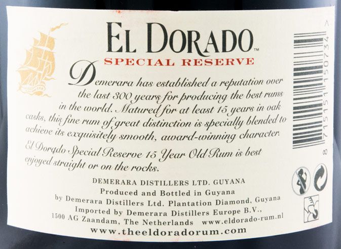 Rum El Dorado 15 years