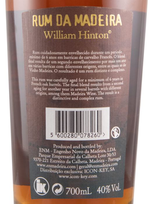 Rum Agrícola da Madeira William Hinton 6 anos