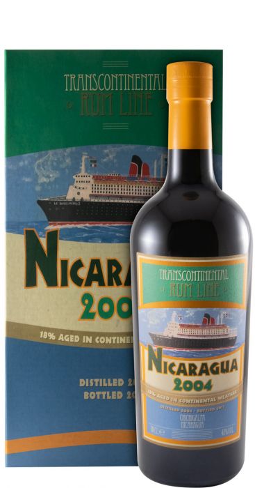 2004 Rum Transcontinental Nicarágua w/2 Glasses Rum Line