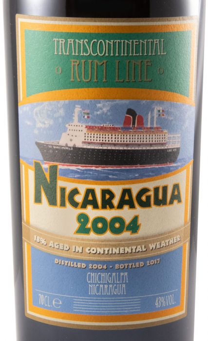 2004 Rum Transcontinental Nicarágua w/2 Glasses Rum Line