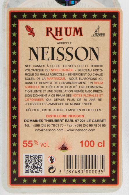 Neisson Rhum Agricole Blanc 1L