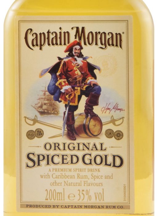 Flask Rum Captain Morgan Spiced Gold 20cl
