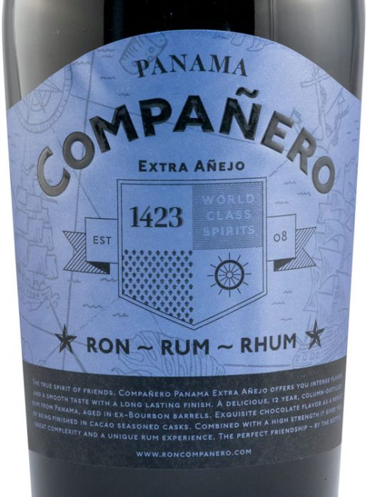 Rum Compañero Panama Extra Añejo