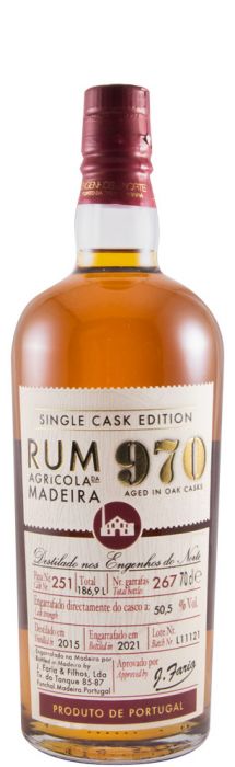 2015 Rum Agrícola da Madeira 970 Single Cask Edition Pipa 251