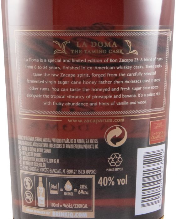 Rum Zacapa La Doma Heavenly Cask Collection 23 years