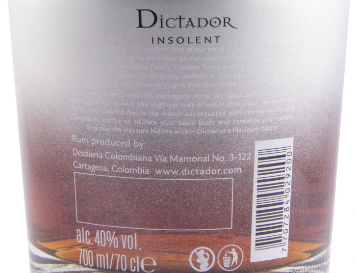 Rum Dictador XO Insolent Solera System