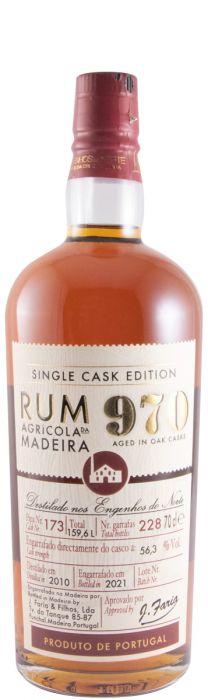 2010 Rum Agrícola da Madeira 970 Single Cask Edition Pipa 173