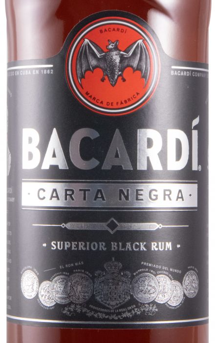 Rum Bacardí Carta Negra Superior Black 37,5 %