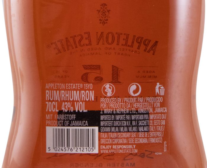 Rum Appleton Estate Black River Casks 15 anos