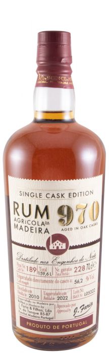 2010 Rum Agrícola da Madeira 970 Single Cask Edition Pipa 189
