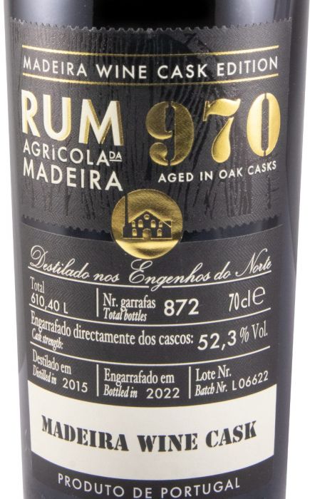 Rum Agrícola da Madeira 970 Madeira Wine Cask