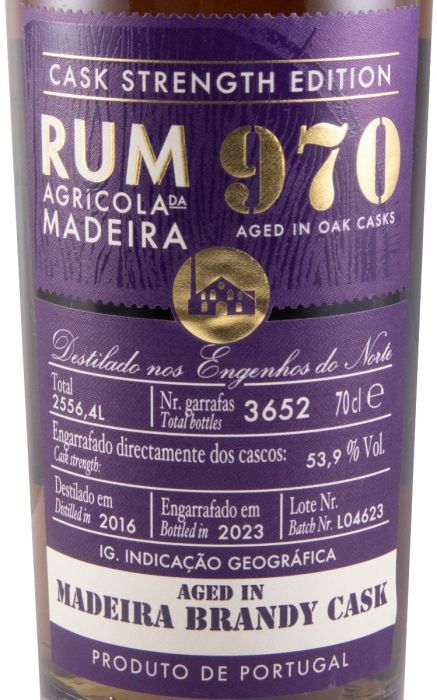 Rum Agrícola da Madeira 970 Brandy Cask