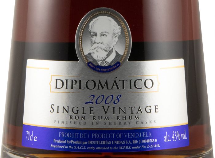 2008 Rum Diplomático Vintage