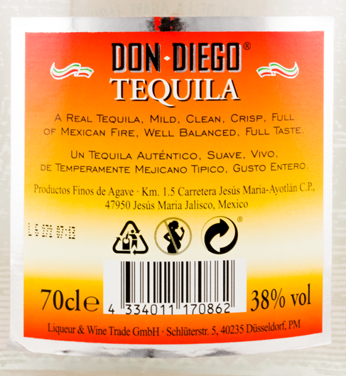 Tequila Don Diego Branca