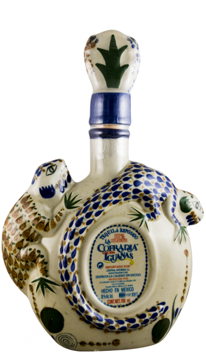 Tequila La Cofradia Iguanas Reposado (garrafa em cerâmica)