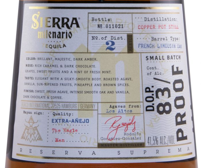 Tequila Sierra Milenario ExtraAñejo