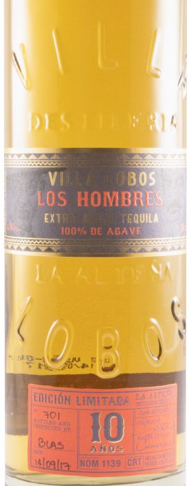 Tequila Villa Lobos Los Hombres Extra Añejo Edição Limitada 10 anos