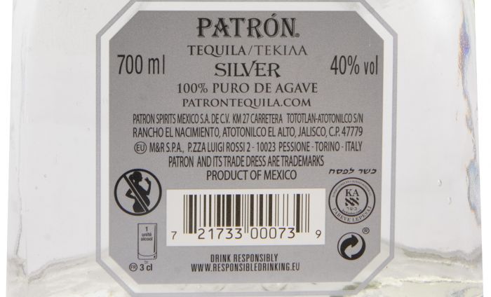 Tequila Patrón Silver Limited Edition w/Case
